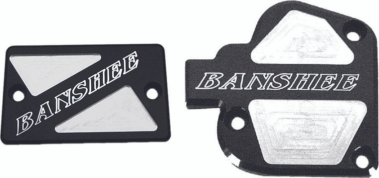 Modquad - Throttle & Brake Cover Set Black Logo Banshee - TSET1-BBLK