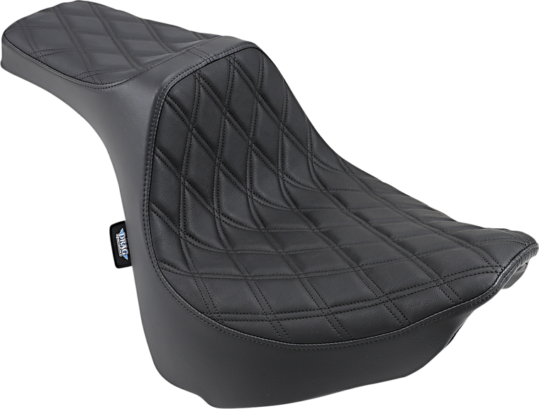 Drag Specialties - Predator III Seat - Double Diamond - Black Stitched - FXFB/S '18-'22 - Predator III Seat - 0802-1072