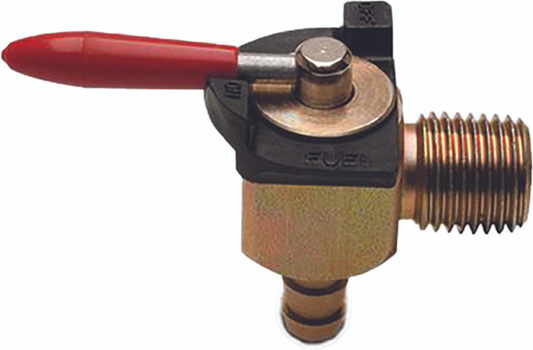 Motion Pro - Fuel Valve 90 Degree 1/4" Npt X 1/4" Barb Vitton Seal - 12-0085