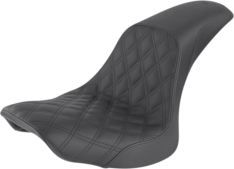 Saddlemen - Profiler Seat - Front Lattice/Rear Smooth - Black - FLSTC '06-'17 - Profiler Lattice Stitch Seat - 806-23-149