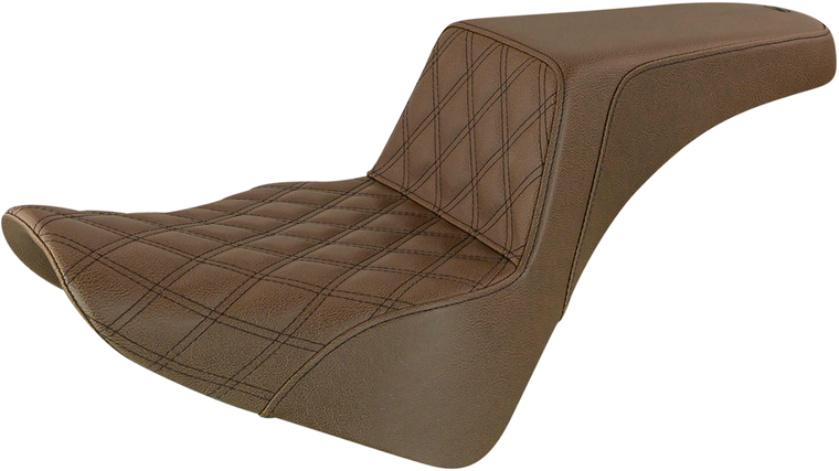 Saddlemen - Step-Up Seat - Front Lattice Stitch - Brown - Step-Up Seat  Front Lattice Stitch - 818-33-172BR