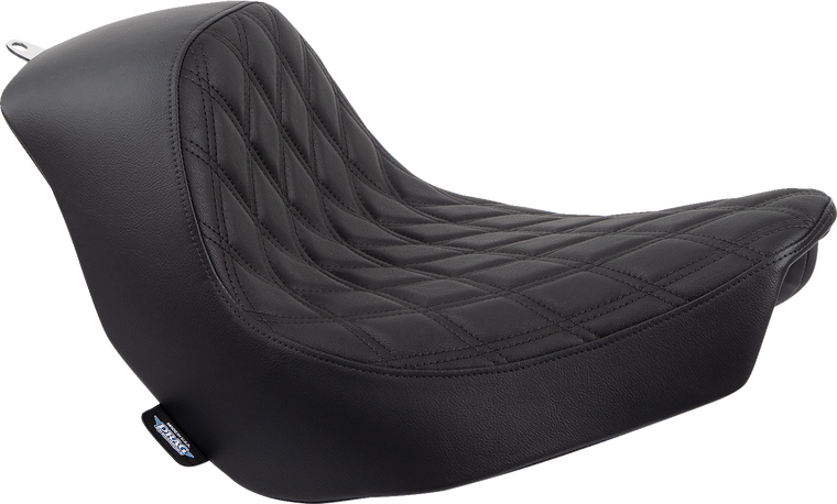 Drag Specialties - Solo Seat - Double Diamond - Black Stitching - '18-'22 FL/FX - Solo Seat - 0802-1513