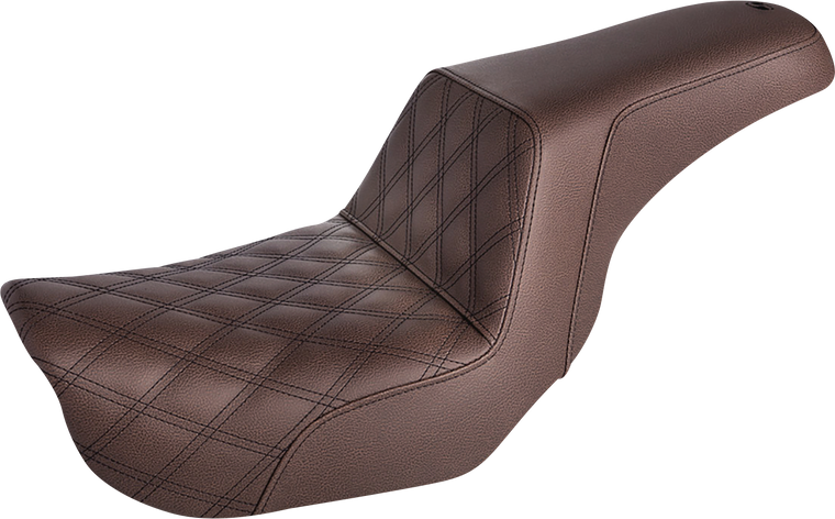 Saddlemen - Step-Up Seat - Front Lattice Stitch - Brown - FXD - Step-Up Seat  Front Lattice Stitch - 806-04-172BR