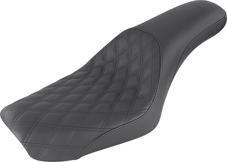 Saddlemen - Profiler Seat - Front Lattice/Rear Smooth - Black - FXDWG '04-'05 - Profiler Lattice Stitch Seat - 804-05-149