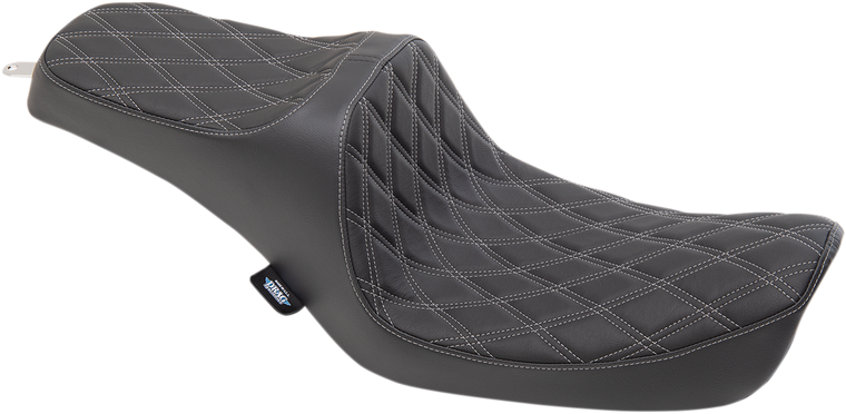 Drag Specialties - Predator III Seat - Double Diamond - Silver Stitching - Predator III Seat - 0803-0653