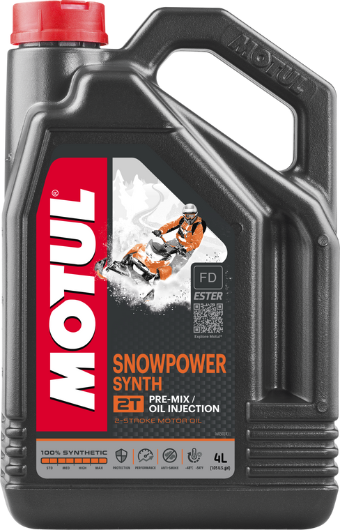 Motul - Snowpower 2t Syn Engine Oil 4 Ltr 4/case - 108210
