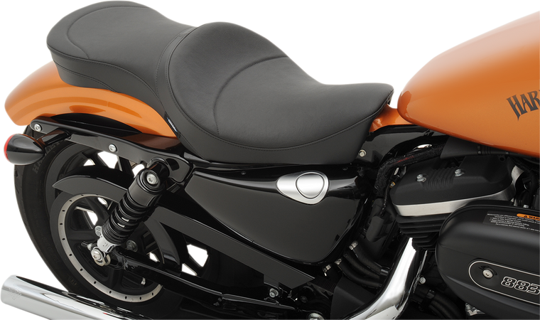 Drag Specialties - Double Bucket Smooth Seat -10-'22 XL - 2-Up Double Bucket Vinyl Seat - 0804-0604