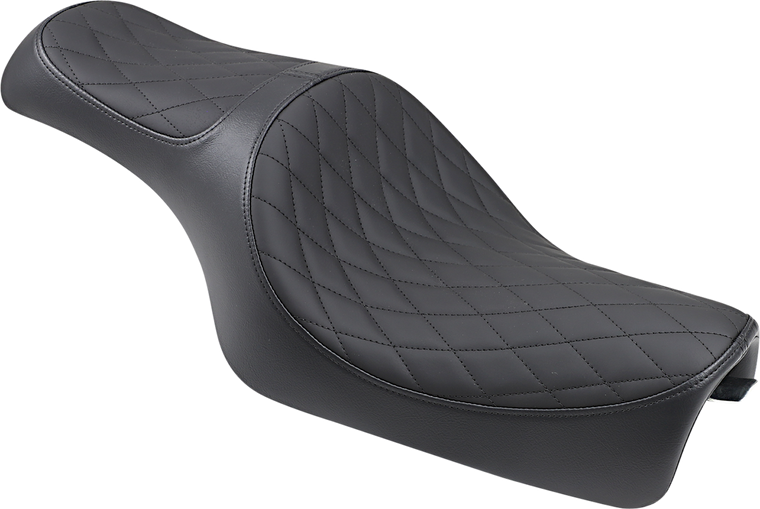 Drag Specialties - Caballero 2-Up Diamond Seat - '04-'22 XL - Caballero 2-Up Vinyl Seat - 0804-0669
