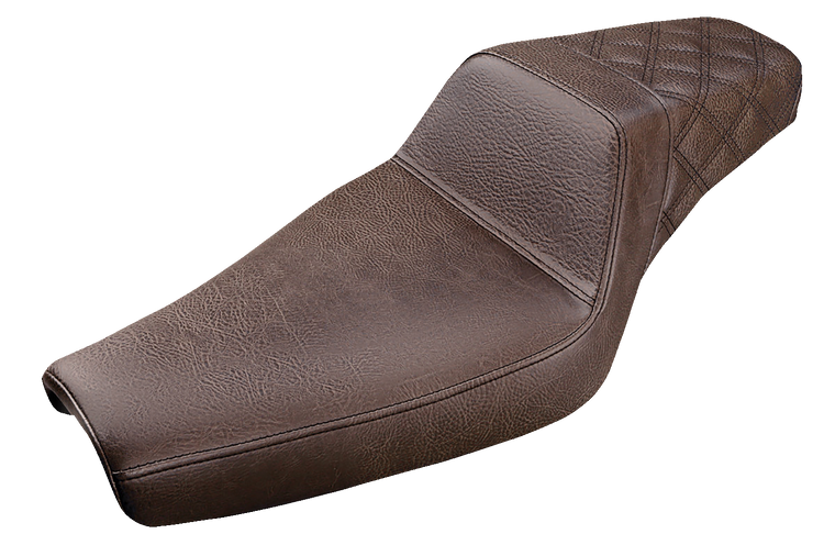 Saddlemen - Step-Up Seat - Rear Lattice Stitch - Brown - XL - Step-Up Seat  Rear Lattice Stitch - 807-11-173BR