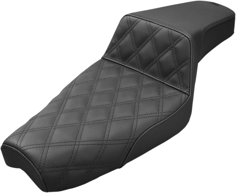 Saddlemen - Step-Up Seat - Front Lattice Stitch - Black - XL - Step-Up Seat  Front Lattice Stitch - 879-03-172