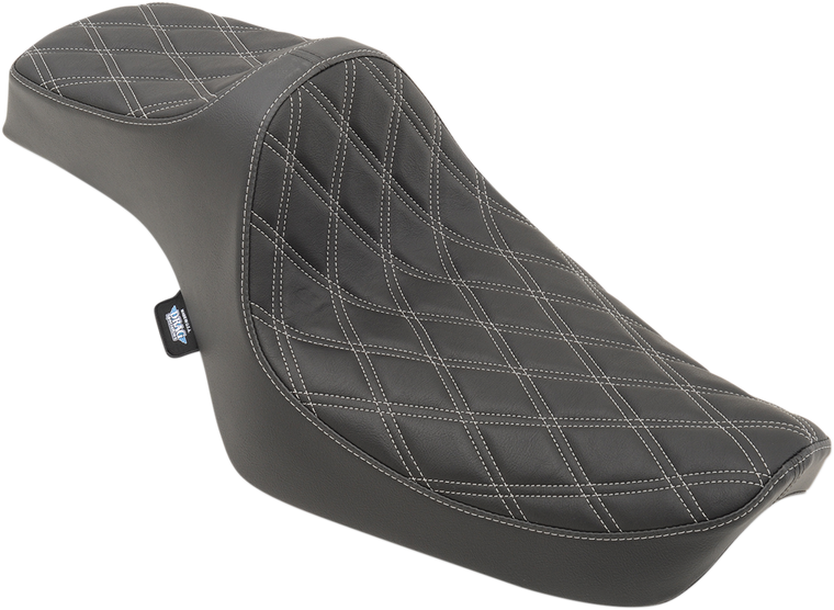 Drag Specialties - Predator III Seat - Double Diamond - Silver Stitching - Predator III Seat - 0804-0733