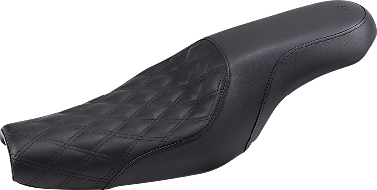 Saddlemen - Profiler Seat - Front Lattice/Rear Smooth - Black - XL - Profiler Lattice Stitch Seat - 807-11-149
