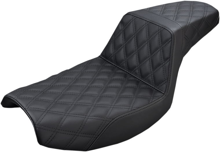 Saddlemen - Step-Up Seat - Full Lattice Stitch - Black - FXR - Step-Up Seat  Full Lattice Stitch - 882-09-175