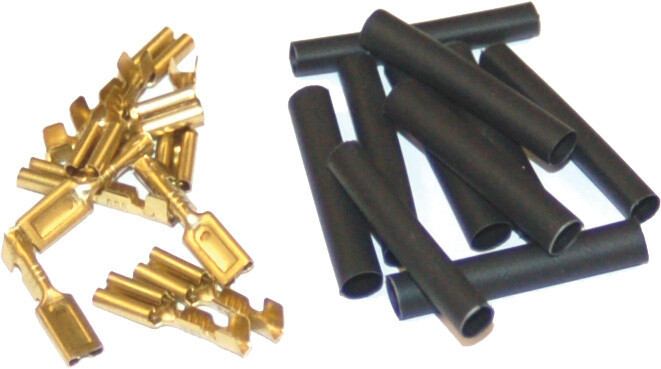 Namz Custom Cycle Products - 1/8" Female Crimp Term 10pk 22-16g Heat Shrnk Hd 9904 - NHD-9904