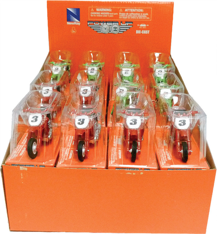 New-ray - Replica 1:32 Mini Bike Set 4 Assorted Mini Bikes 24/pc - 00417E