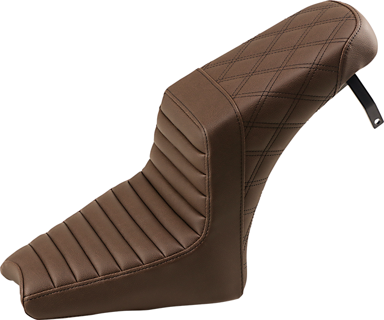 Saddlemen - Step Up Seat - Front Tuck-n-Roll/Rear Lattice Stitch - Brown - Step Up  Seat  Rear Lattice Stitch/Front Tuck-n-Roll - I18-33-176BR