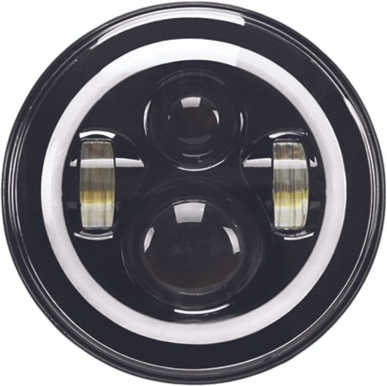 Pathfinder - High Definition 7" Led Headlig Full Halo Black - HD7MBH
