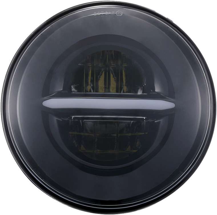 Pathfinder - Classic Led Headlight 7" W/drl Black - HD7CLB