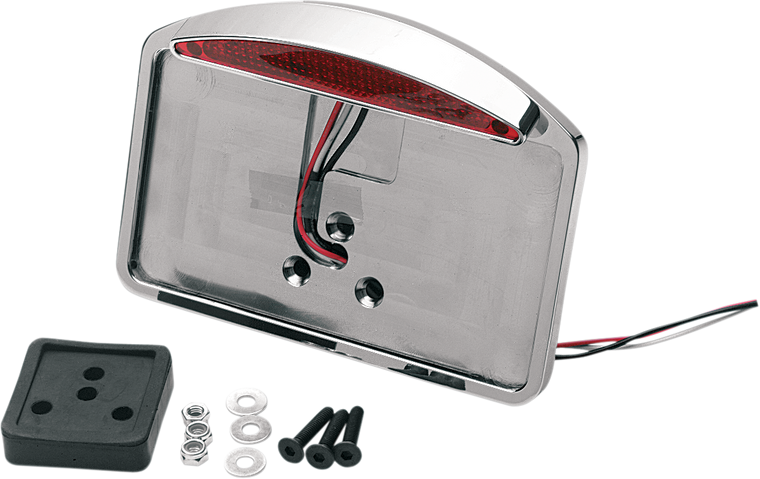 Drag Specialties - License Plate Mount - Half-Moon - LED Half-Moon Taillight/License Plate Mount - 28-6040LEDBXLB1