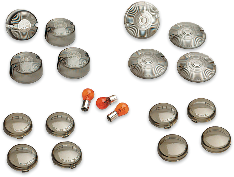 Drag Specialties - Smoked Lens Kit - '02-'11 VROD - Smoked Turn Signal Lens Kits - 12-0204