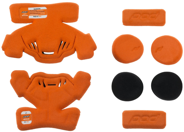 Pod - K1 Knee Brace Pad Set Orange Ym (left) - KP410-009-YM