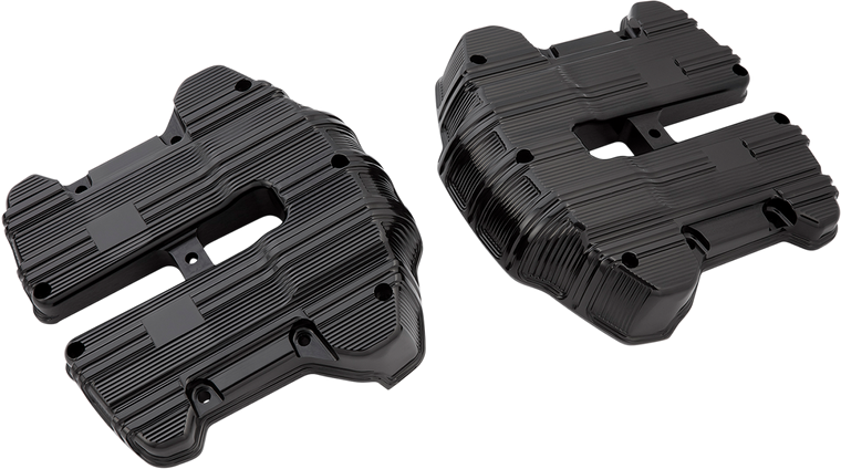 Arlen Ness - Rocker Cover - Black - 10 Gauge Rocker Box Top Covers - 18-266