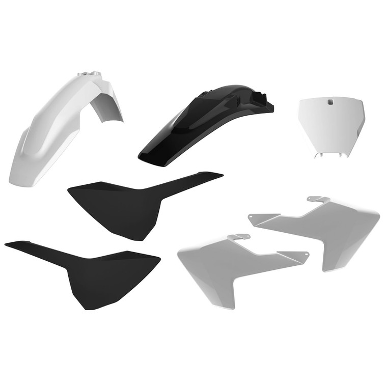Polisport - Plastic Body Kit White/black - 90828 Polisport - Plastic Body Kit White/black - 90828