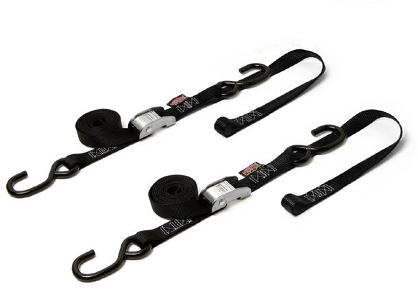 Powertye - Tie-down Cam S-hook Soft-tye 1"x6' Black/black Pair - 23622