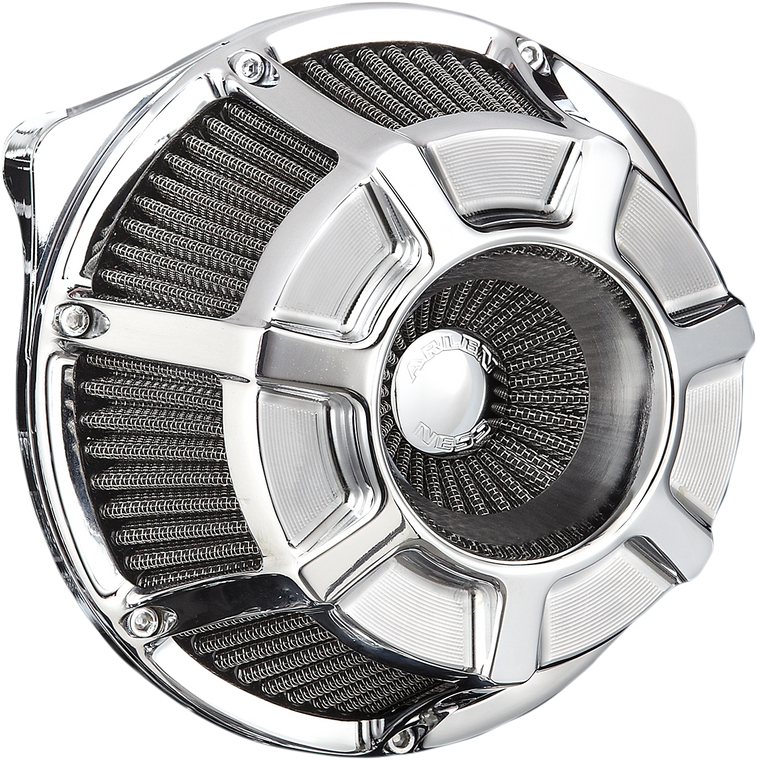 Arlen Ness - Beveled Air Cleaner - Chrome - Twin Cam - Inverted Series Air Cleaner Kit  Beveled - 18-934