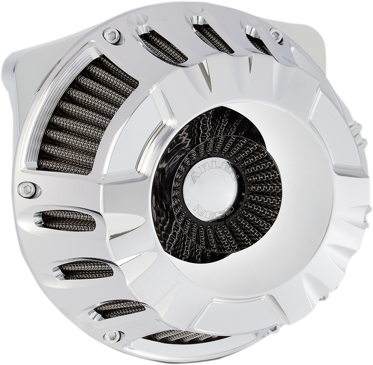 Arlen Ness - Deep-Cut Air Cleaner - Chrome - Inverted Series Air Cleaner Kit  Deep Cut - 18-916
