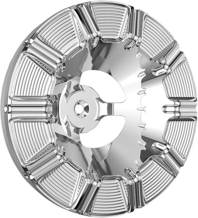 Arlen Ness - 10-Gauge Velocity Cover - Chrome - Velocity Air Cleaner Cover - 601-001