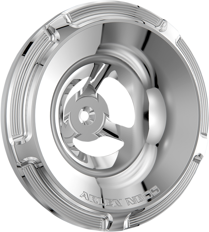 Arlen Ness - Beveled Velocity Cover - Chrome - Velocity Air Cleaner Cover - 601-003
