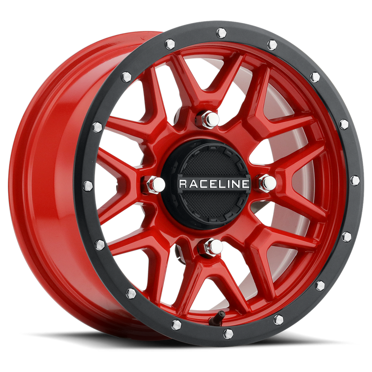 Raceline - Krank Wheel 14x7 4/110 5+2 (+10mm) Blk/red - A94R-47011+10