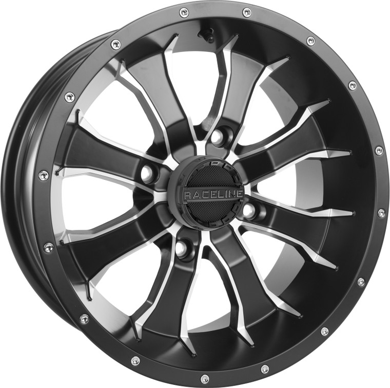 Raceline - Mamba Wheel 14x7 4/115 5+2 (+10mm) Blk/machined - A7747015-52