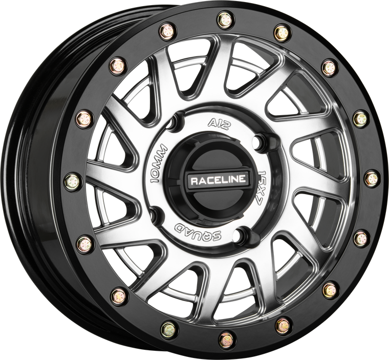 Raceline - Squad Bdlk Wheel 15x7 4/156 5+2(+10mm) Hyper Silver - A12SB-57056+10