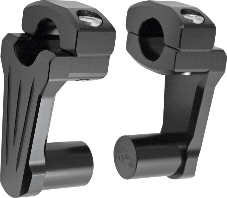 Rox - Pivoting Handlebar Riser Black 2" Rise - 4R-P2CC01 Rox - Pivoting Handlebar Riser Black 2" Rise - 4R-P2CC01