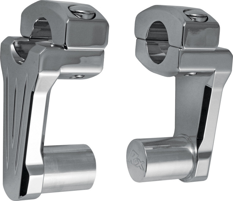 Rox - Pivoting Handlebar Riser Chrome 2" Rise - 4R-P2CC02 Rox - Pivoting Handlebar Riser Chrome 2" Rise - 4R-P2CC02