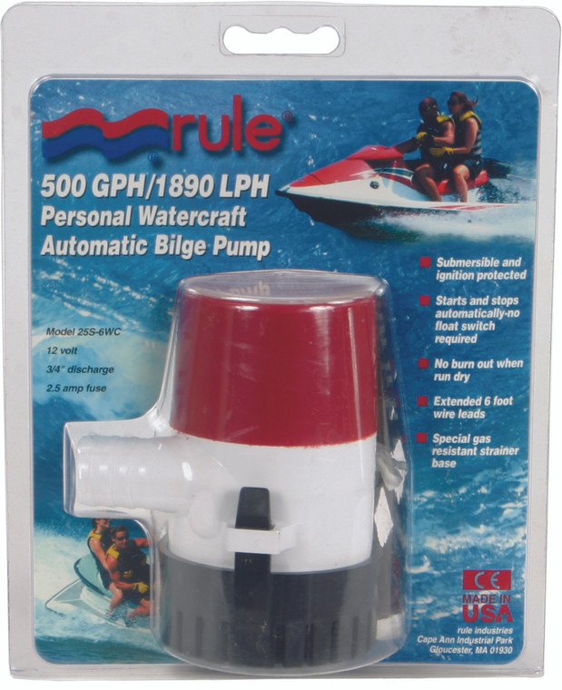 Rule - Automatic Bilge Pump 500 Gph - 25SA-6WC