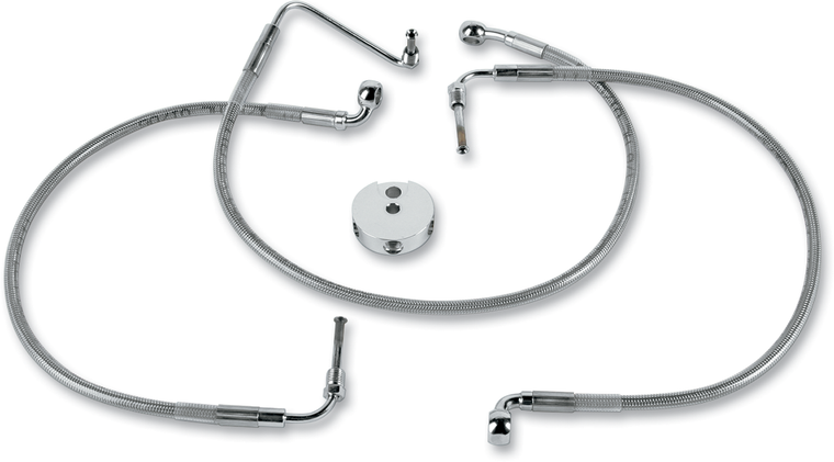 Drag Specialties - Brake Line - Front - Stainless Steel - Stainless Steel Brake Line Kit - 640114