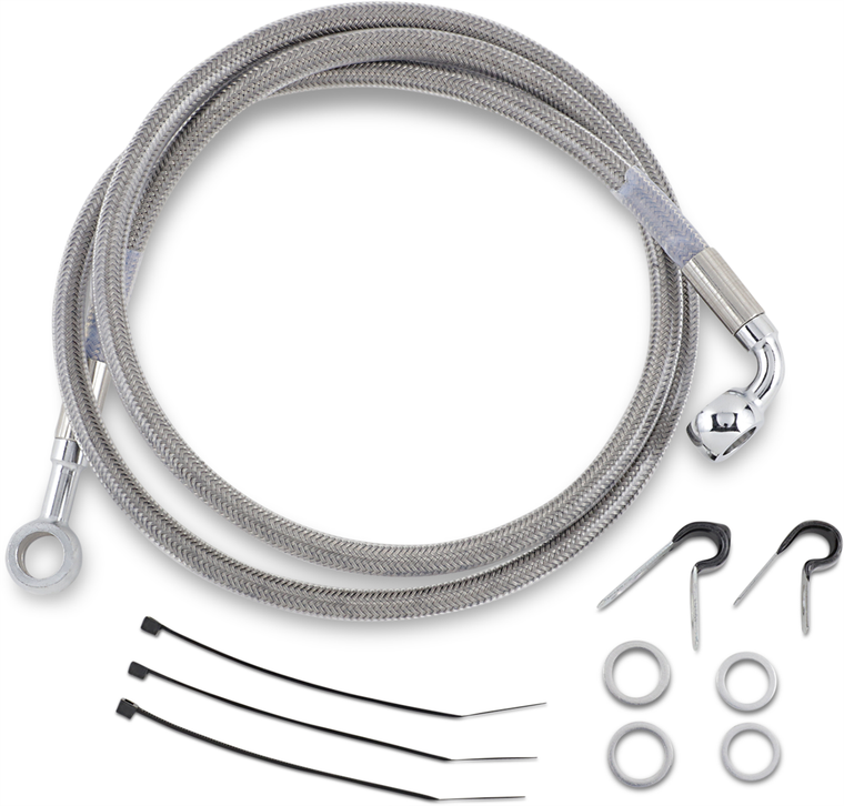 Drag Specialties - Brake Line - Front - Stainless Steel - Stainless Steel Brake Line Kit - 640214