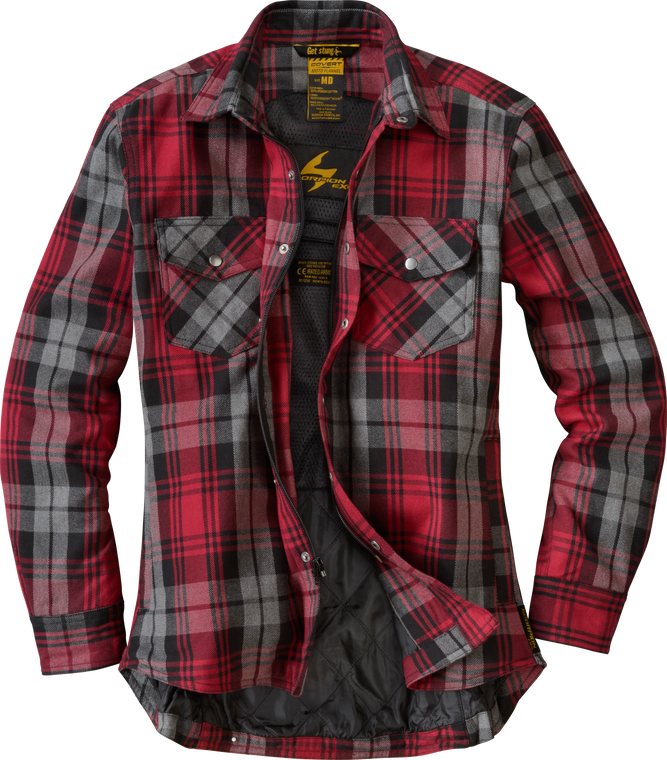 Scorpion Exo - Covert Womens Flannel Red/grey Lg - 52211-5