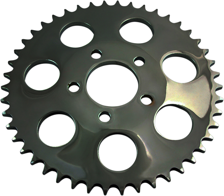 Drag Specialties - Rear Sprocket - Gloss Black - Dished - 48 Tooth - 530 Chain Conversion Rear Sprocket - 16424EB