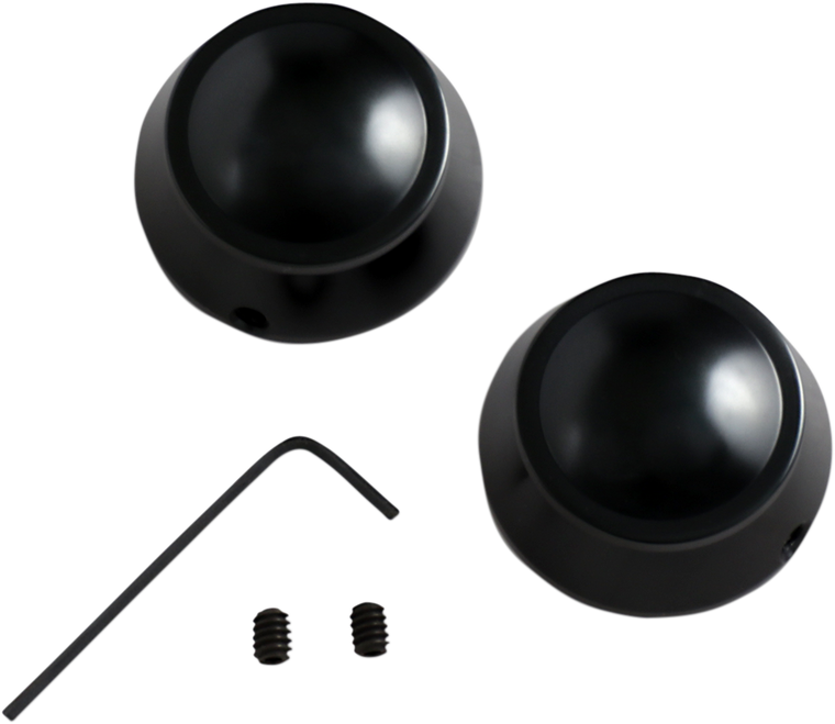 Drag Specialties - Swingarm Pivot Bolt Cover - Gloss Black - Swingarm Pivot Bolt Covers - C16-0225B