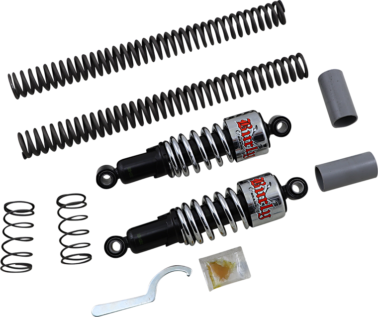 Burly Brand - Suspension Kit - Slammer - Chrome - '06 - '17 FXD - Slammer Kit - B28-1003