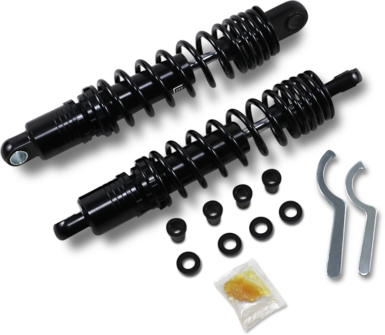 Drag Specialties Shocks - Premium Ride-Height Adjustable Shocks - Black - Heavy Duty - 13.5" - Premium Ride-Height Adjustable Shocks  13.50" - C16-0168NUHB
