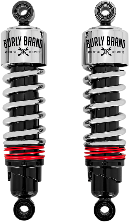 Burly Brand - Slammer Plus Shocks - Chrome - FLH - Slammer Plus Shocks - B28-1204