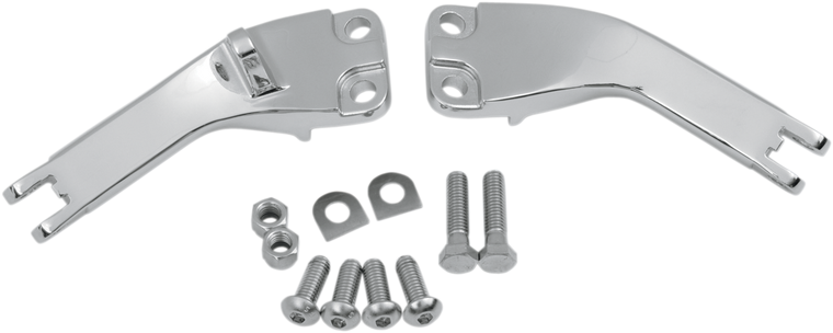 Drag Specialties - Passenger Peg Mount - Chrome - FXD - Passenger Footpeg Mount Kits - P17-0631C