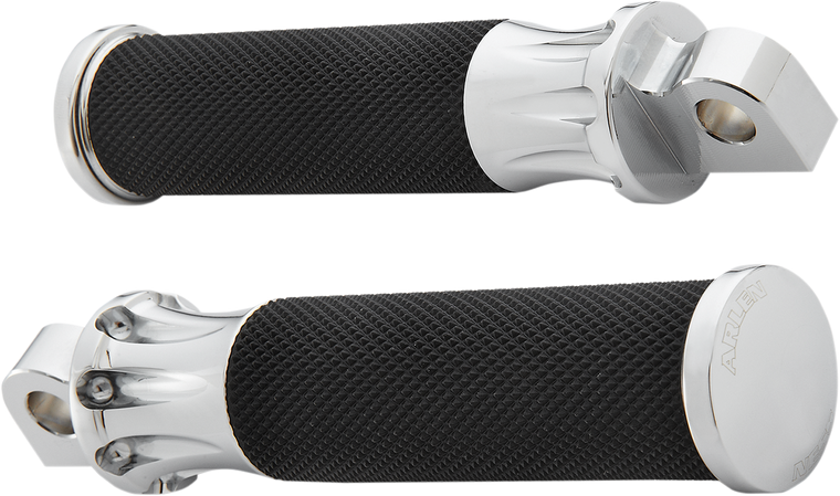 Arlen Ness - Footpegs - Deep Cut - Chrome - Fusion Male-Mount Footpegs - 07-908