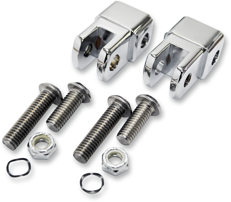 La Choppers - Male Footpeg Adapters - Chrome - Early-style Footpeg Mount Adapters - LA-7202-01
