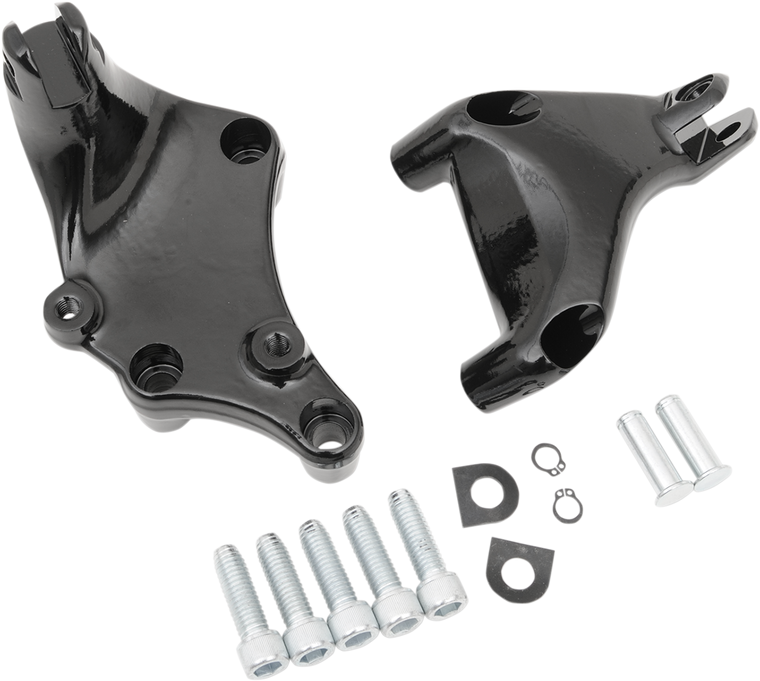 Drag Specialties - Passenger Peg Mount - Black - Passenger Footpeg Mount Kit - P17-0412B